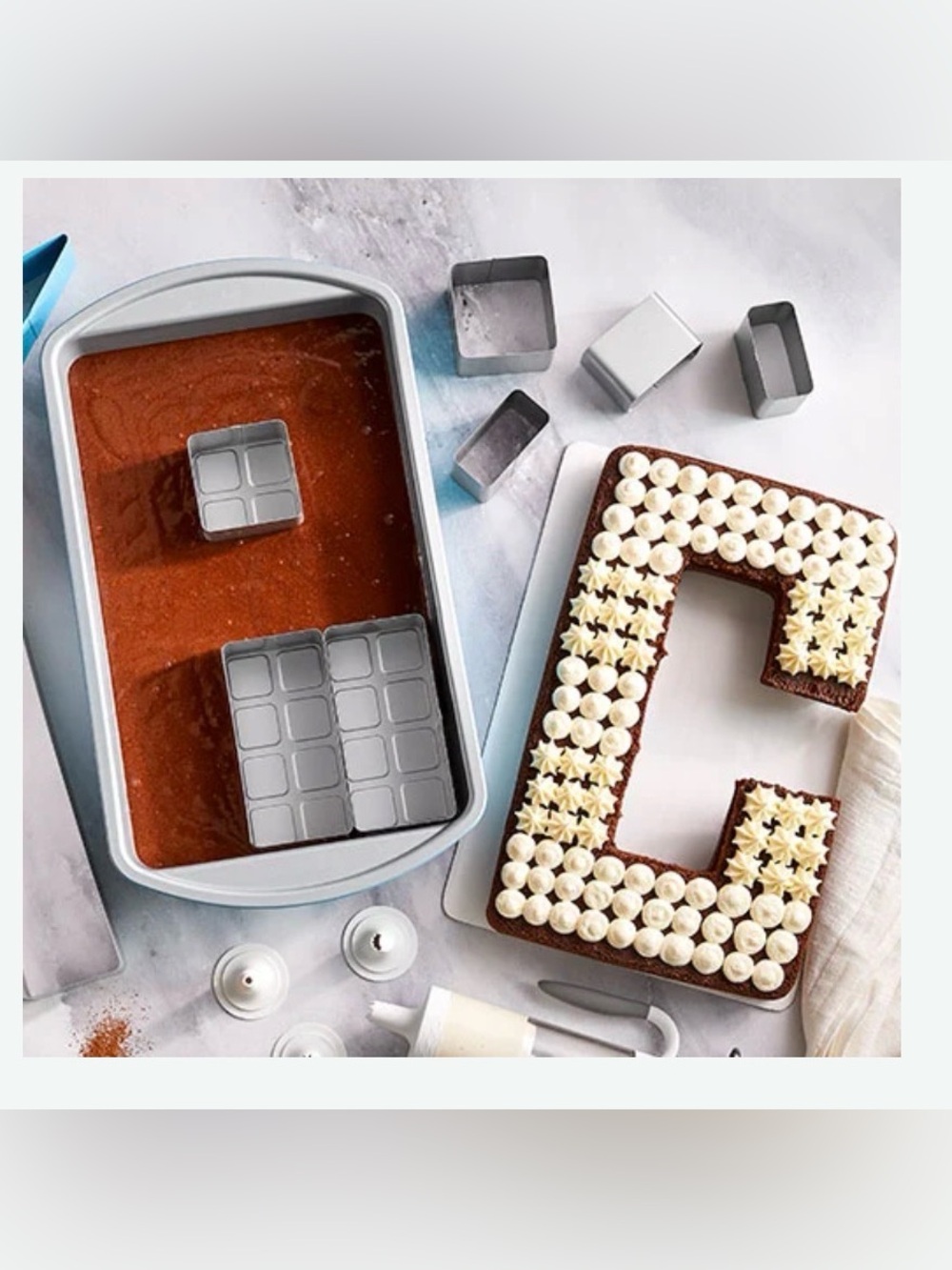 NIB Pampered Chef Numbers and Letters Cake Pan